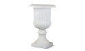 Outdoor Fiberglass Pot With Stand - White Color