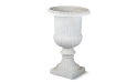 Outdoor Fiberglass Pot With Stand - White Color