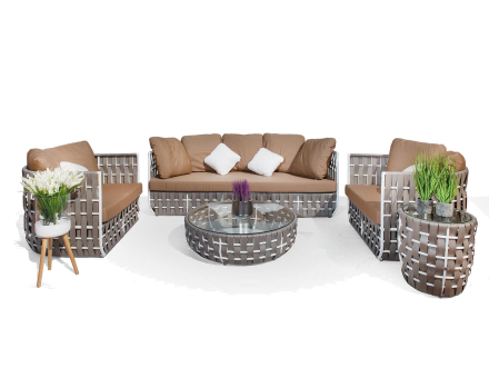   جلسة سترب  الخارجية مع طاولة وسط - 5 أشخاص