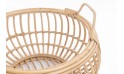  سلة حوض من الراتان الطبيعي 
