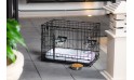 قفص للكلاب مع باب مزدوج وغطاء 