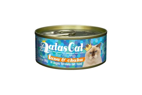 طعام المعلب بسمك التونا والأوكاكا بالجيلي للقطط