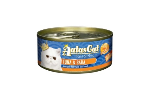 طعام المعلب بسمك التونا والسابا بالجيلي للقطط