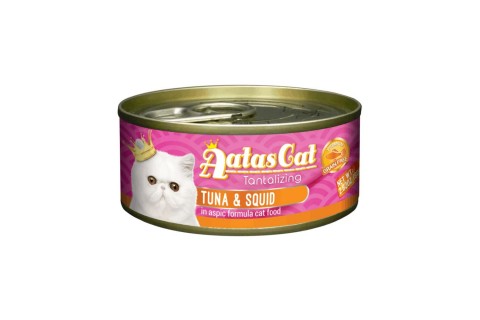 طعام معلب بسمك التونا والحبار بالجيلي للقطط