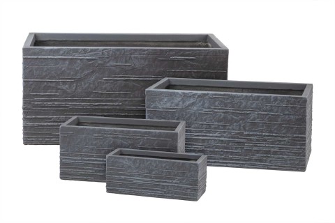 حوض فايبر اسمنتي مستطيل لون رمادي