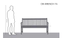 مقعد من الخشب (بنش) 