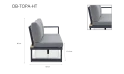 Topa-ht Outdoor Corner Sofa Set- 6 Seater