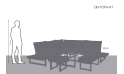 Topa-ht Outdoor Corner Sofa Set- 6 Seater