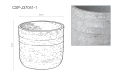 Light Grey Cylindrical Cement Pot