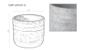 Light Grey Cylindrical Cement Pot