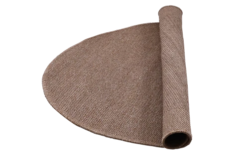 Round outdoor carpet earthy beige color