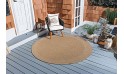 سجاد خارجي دائري اللون بيج ترابي