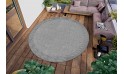 سجاد خارجي دائري لون رمادي
