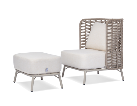 كرسي أريكة مع مسند قدم