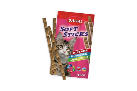 حلوى صغيرة من لحم السلمون وسمك السلمون المرقط للقطط من سانال..