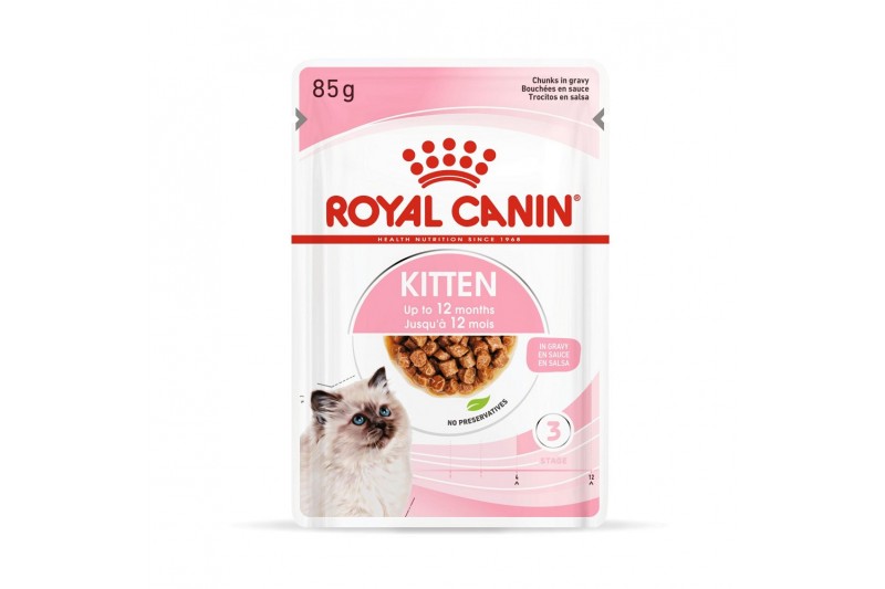 كيس طعام رطب انستينكتف للقطط الصغيرة من رويال كانين -  85 جم