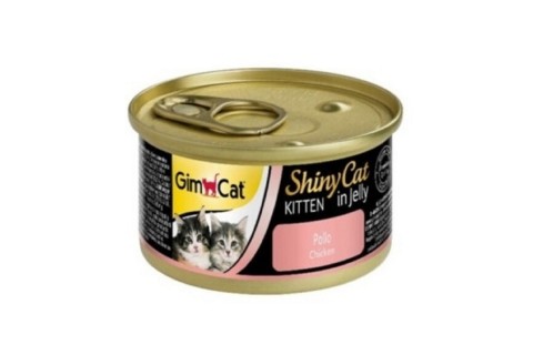 طعام رطب شايني كات بالدجاج والجيلي للقطط الصغيرة من جيم كات ..