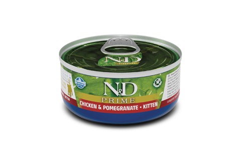 طعام رطب بالدجاج والرمان للقطط الصغيرة من فارمينا ان دي  -  ..