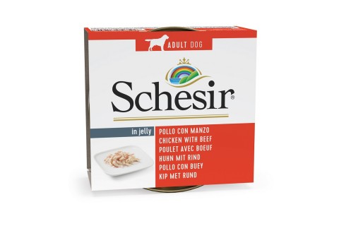 طعام معلب بفيليه الدجاج ولحم البقر في جيلي للكلاب من شيسر - ..