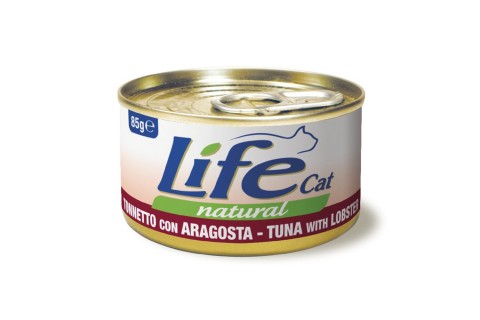 طعام معلب بلحم التونة مع السلطعون للقطط من لايف كات - 85 جم 
