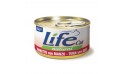 كعام معلب مع التونة مع اللحم البقري للقطط من لايف كات - 85 جم 