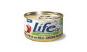 طعام معلب بفيليه الدجاج والتفاح للقطط من لايف كات  -  85 جم 