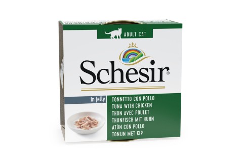 طعام معلب بالتونة وفيليه الدجاج بالجلي للقطط من شيسر، 85 جرا..