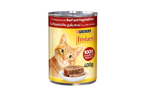 فريسكيز طعام معلب للقطط باللحم البقري والخضار، 400 جرام