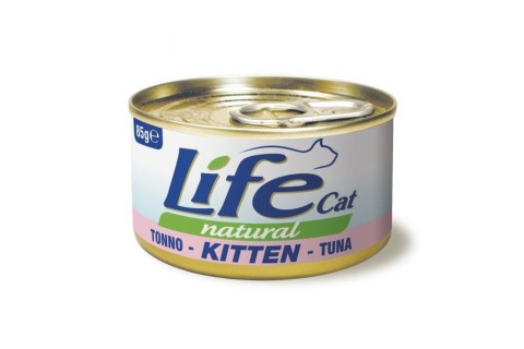 طعام القطط الطبيعي المعلب باللحم البقري من لايف كات- 85 جرام