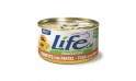 طعام القطط الطبيعي المعلب بالتونا والبابايا للقطط الصغيرة من لايف كات- 85 جرام