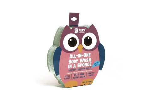 إسفنجة استحمام أول إن ون بتصميم البومة للكلاب والقطط من بتس ..