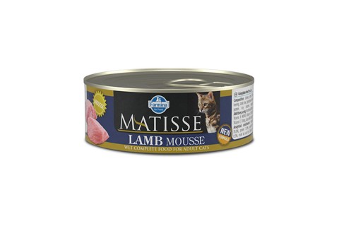 طعام رطب ماتيس بموس لحم الضأن للقطط من فارمينا - 85 جم 
