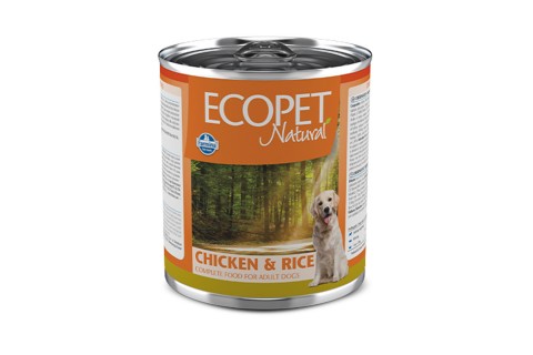 طعام رطب إيكوبت ناتشورال بالدجاج والأرز للكلاب من فارمينا - ..