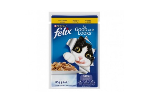 طعام رطب آز جود آز إت لوكس بالدجاج في جيلي للقطط البالغة من ..