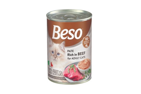  طعام رطب بباتيه غني باللحم البقري للقطط البالغة من بيسو - 4..