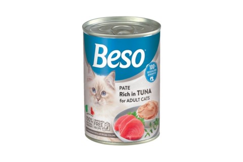  طعام رطب بباتيه غني بالتونة للقطط البالغة من بيسو - 400 جم 