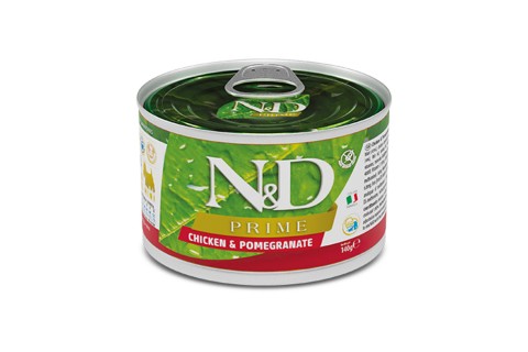 طعام معلب ان دي بالدجاج والرمان للكلاب صغيرة الحجم من فارمين..