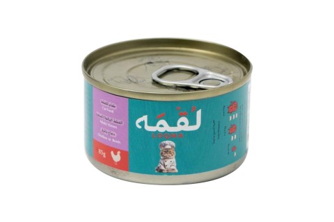 طعام رطب مع الدجاج بالمرق للقطط من لقمة - 85 جم