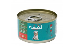 طعام رطب بالدجاج والخضار في المرق للقطط من لقمة - 85 جم