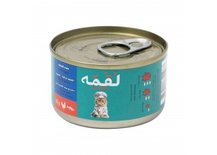 طعام رطب مع الدجاج وسمك الماكيريل في المرقة للقطط من لقمة - 85 جم