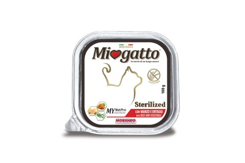 طعام رطب باتيه الخضار واللحم البقري للقطط المعقمة من ميو جات..