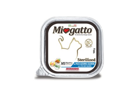 طعام رطب باتيه بالسمك والسلمون للقطط المعقمة من ميو جاتو - 1..