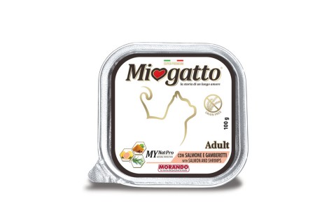 طعام رطب باتيه بالسلمون والروبيان للقطط البالغة من ميو جاتو ..