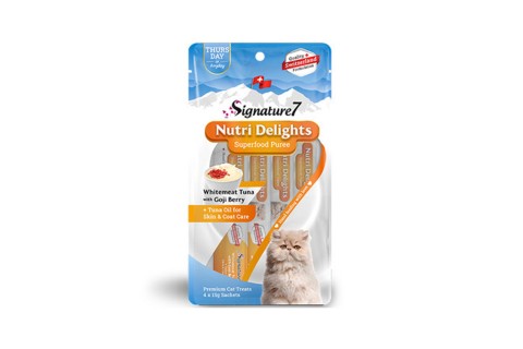 طعام رطب نيوتري ديلايتس مع التونة البيضاء وتوت جوجي للقطط من..