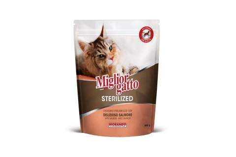 طعام جاف جاتو بالسلمون للقطط المعقمة من ميغلور - 800 جم