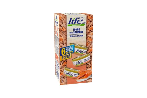 طعام القطط المعلب متعدد الأغراض من لايف كات، تونة مع سمك الس..