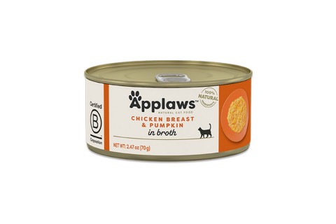 طعام رطب من صدر الدجاج واليقطين للقطط من أبلاوز، 70 جم