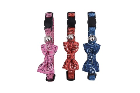 طوق مع ربطة فراشة للقطط من باوايز، أزرق