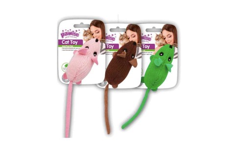 لعبة بتصميم فأر للقطط من باوايز، ألوان متعددة