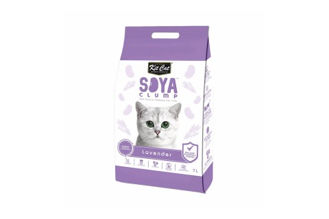 تراب فضلات صويا متكتل للقطط برائحة اللافندر من كيت كات -7 لت.. تراب فضلات صويا متكتل للقطط برائحة اللافندر من كيت كات -7 لت..